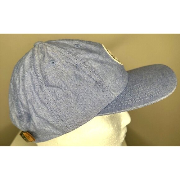 Herchel Supply Co Hat Trucker Cap Embroidered H.S.CO Logo Denim Strapback - Picture 2 of 10